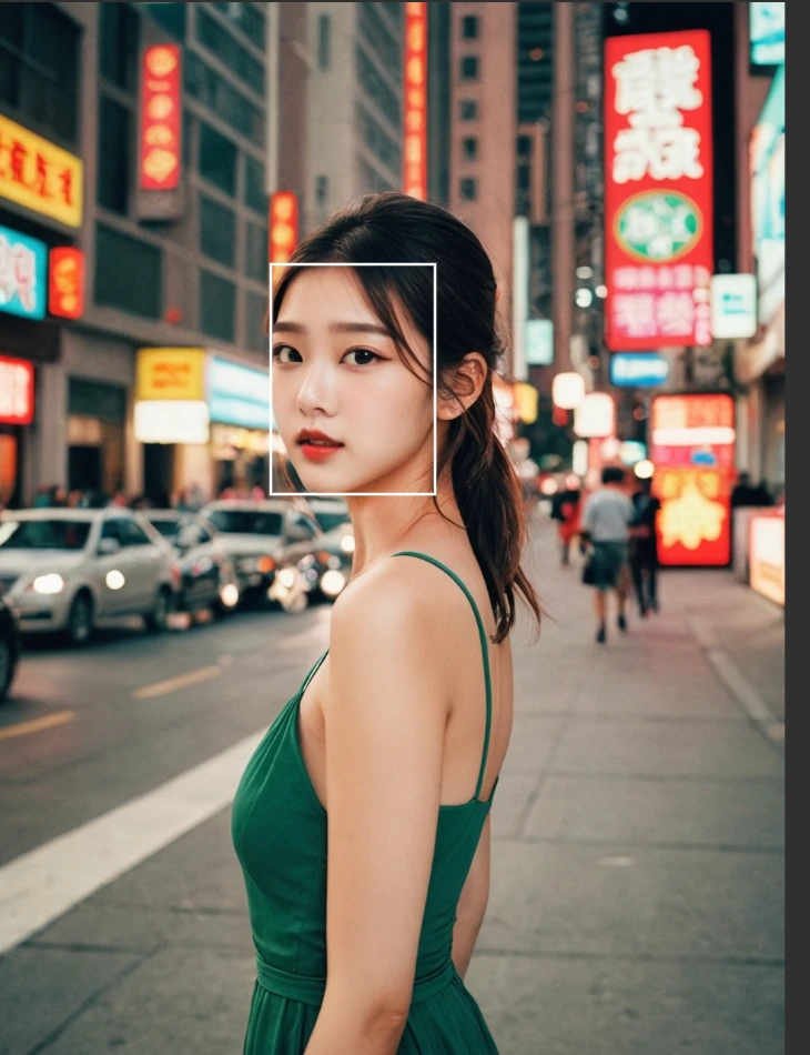 Original street photo before face swap