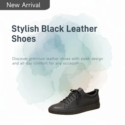 Exported Facebook post design with a New Arrival badge, headline, and the product photo