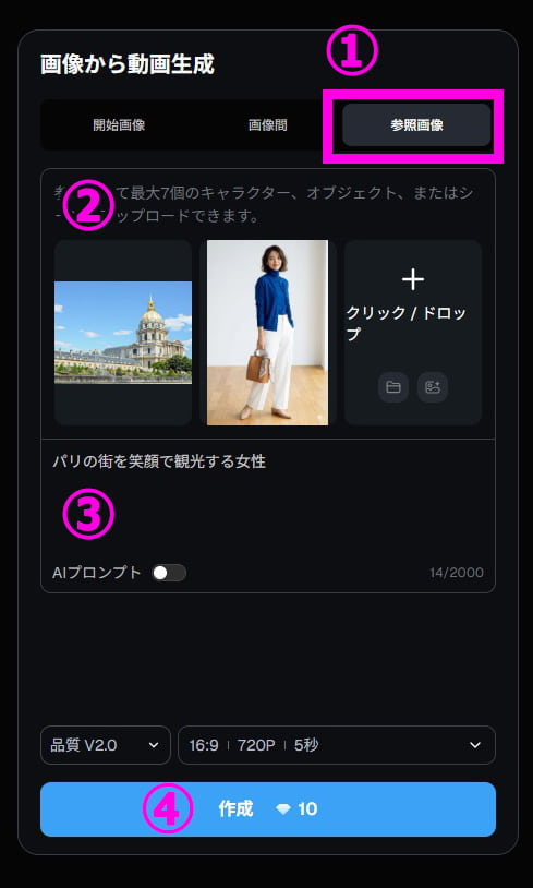 Deevid AI 動画生成方法