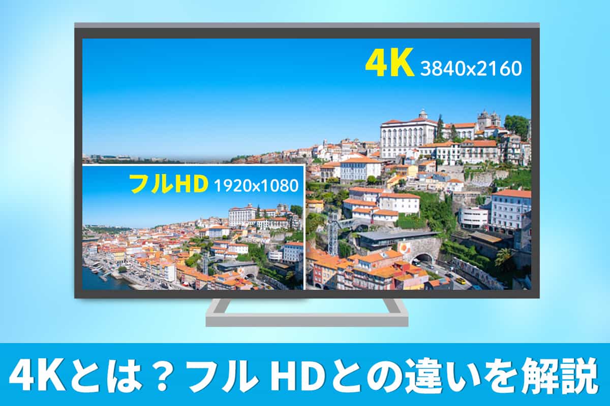 【初心者】4K とは？フル HD との違いをわかりやすく解説【2026年最新】