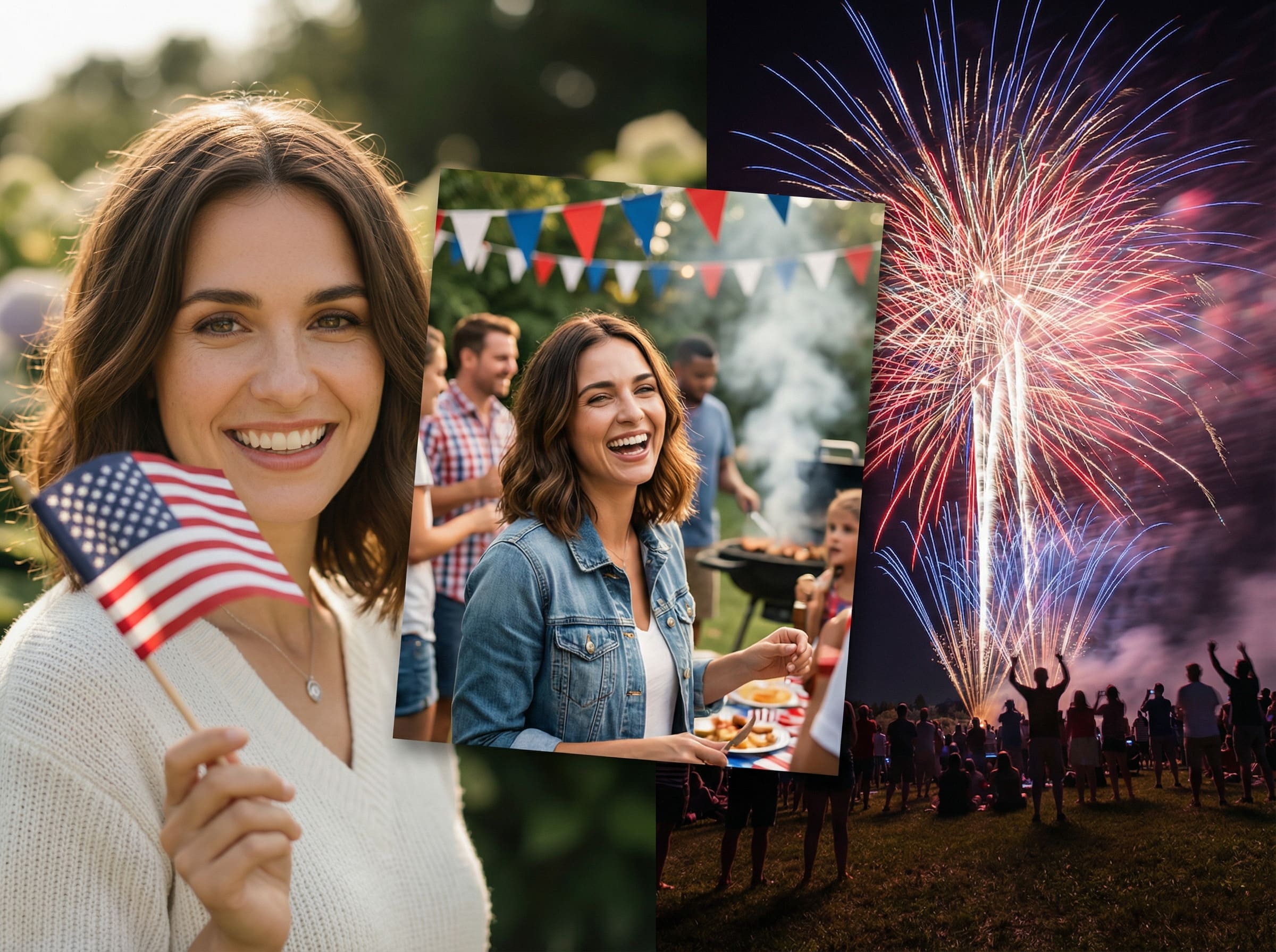 Fourth of July Celebration Portrait Collage
