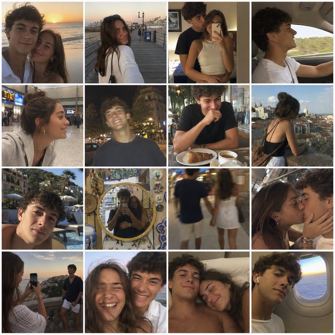 4x4 Grid of Candid Nostalgic Photos