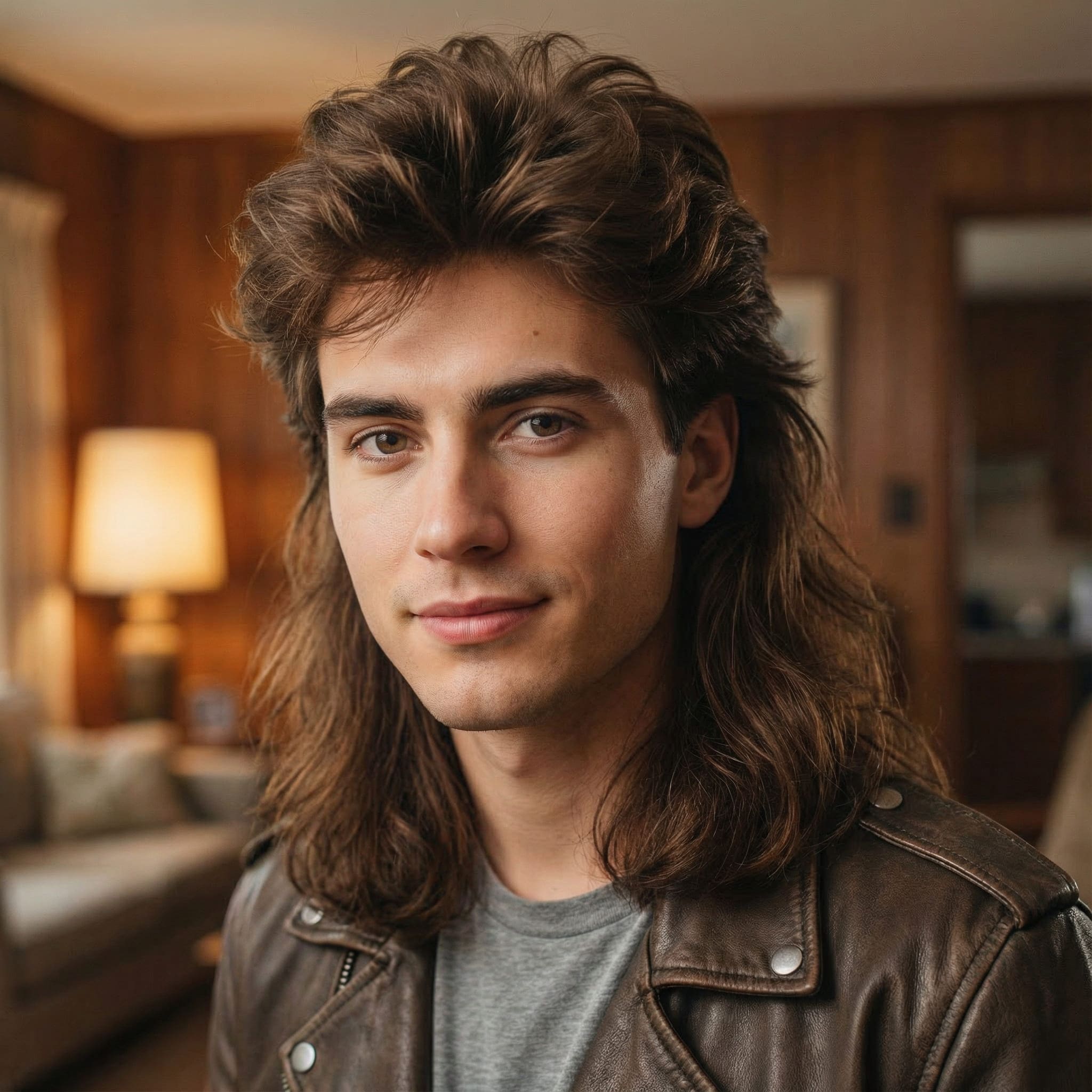 AI-generated 80s-inspired hairstyle using Gemini AI