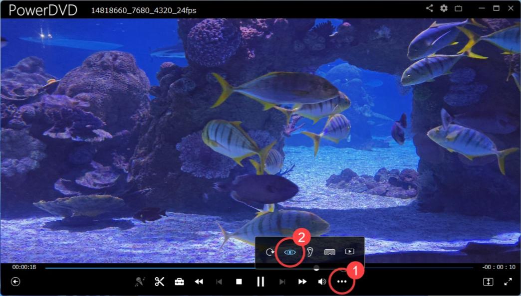 PowerDVDで8K動画を再生する方法