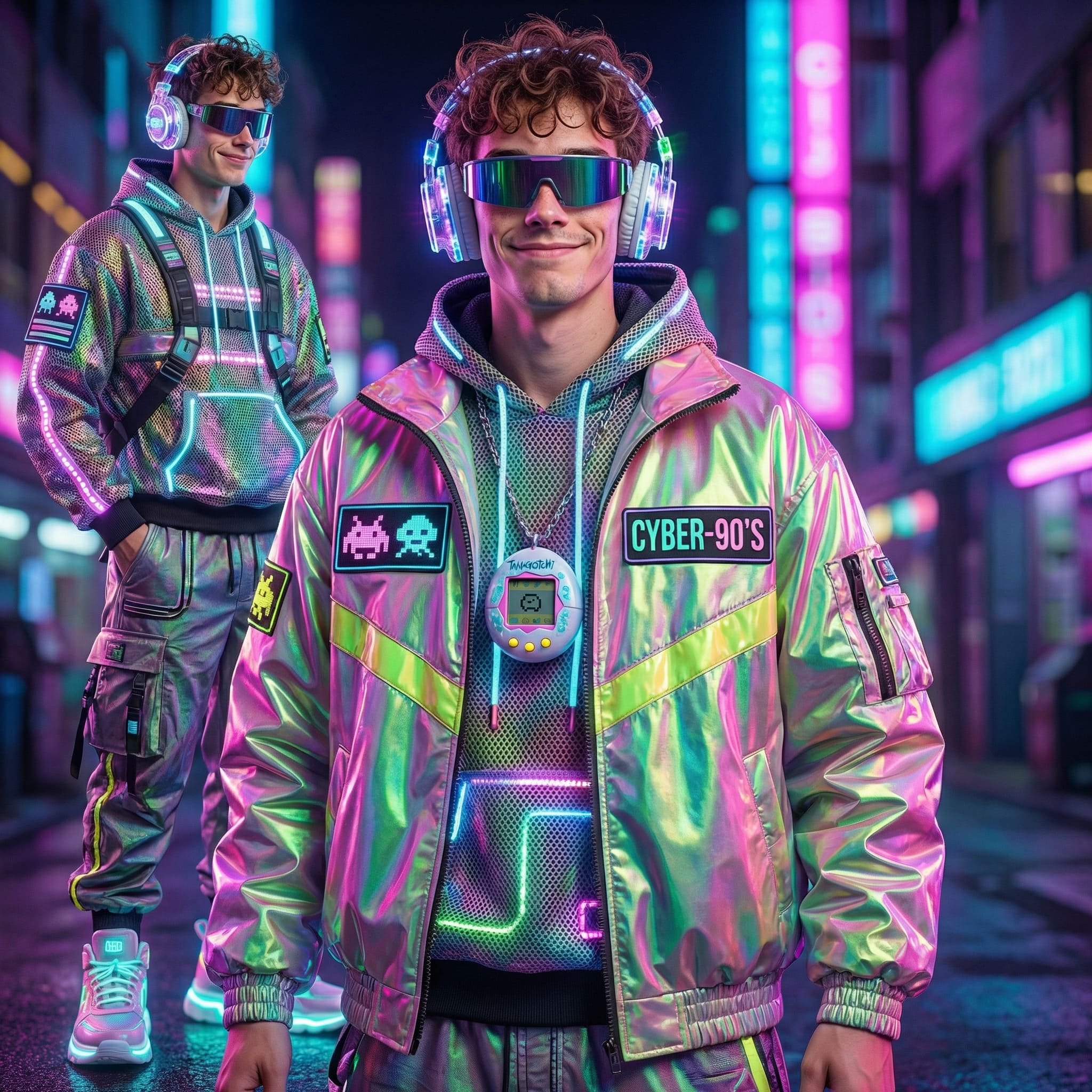 Tenue années 90 remixée 2026 - image IA Après