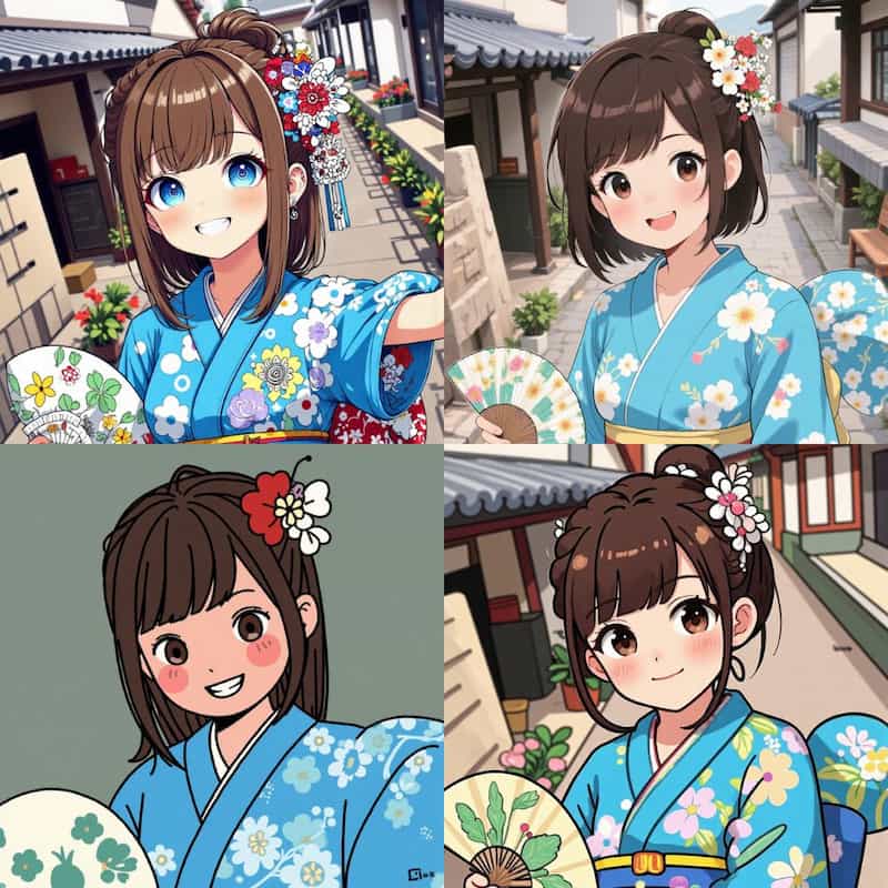 AIで写真をイラスト化の例