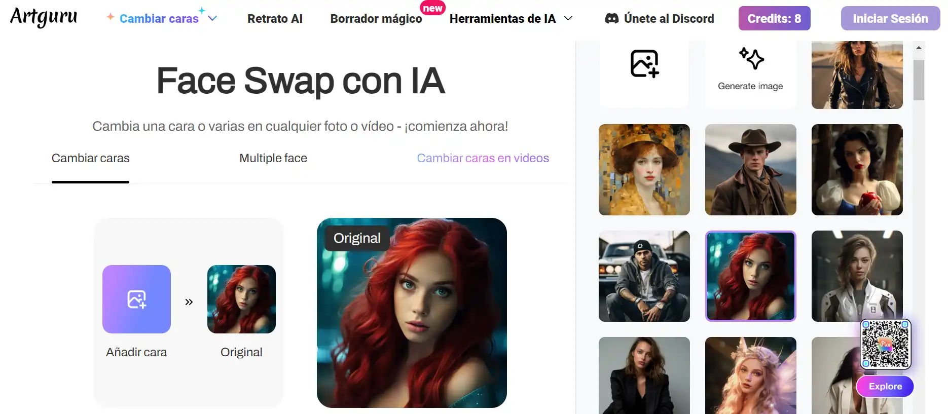 con cambio de rostro