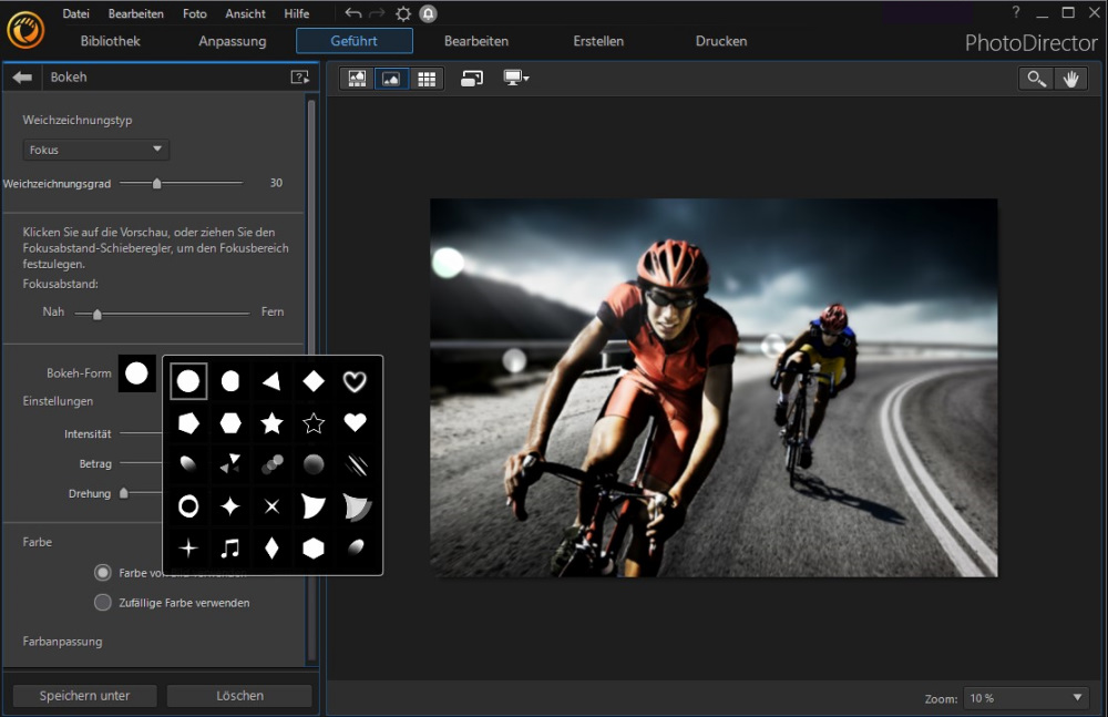 PhotoDirector PC - Bokeh-Effekte erzeugen