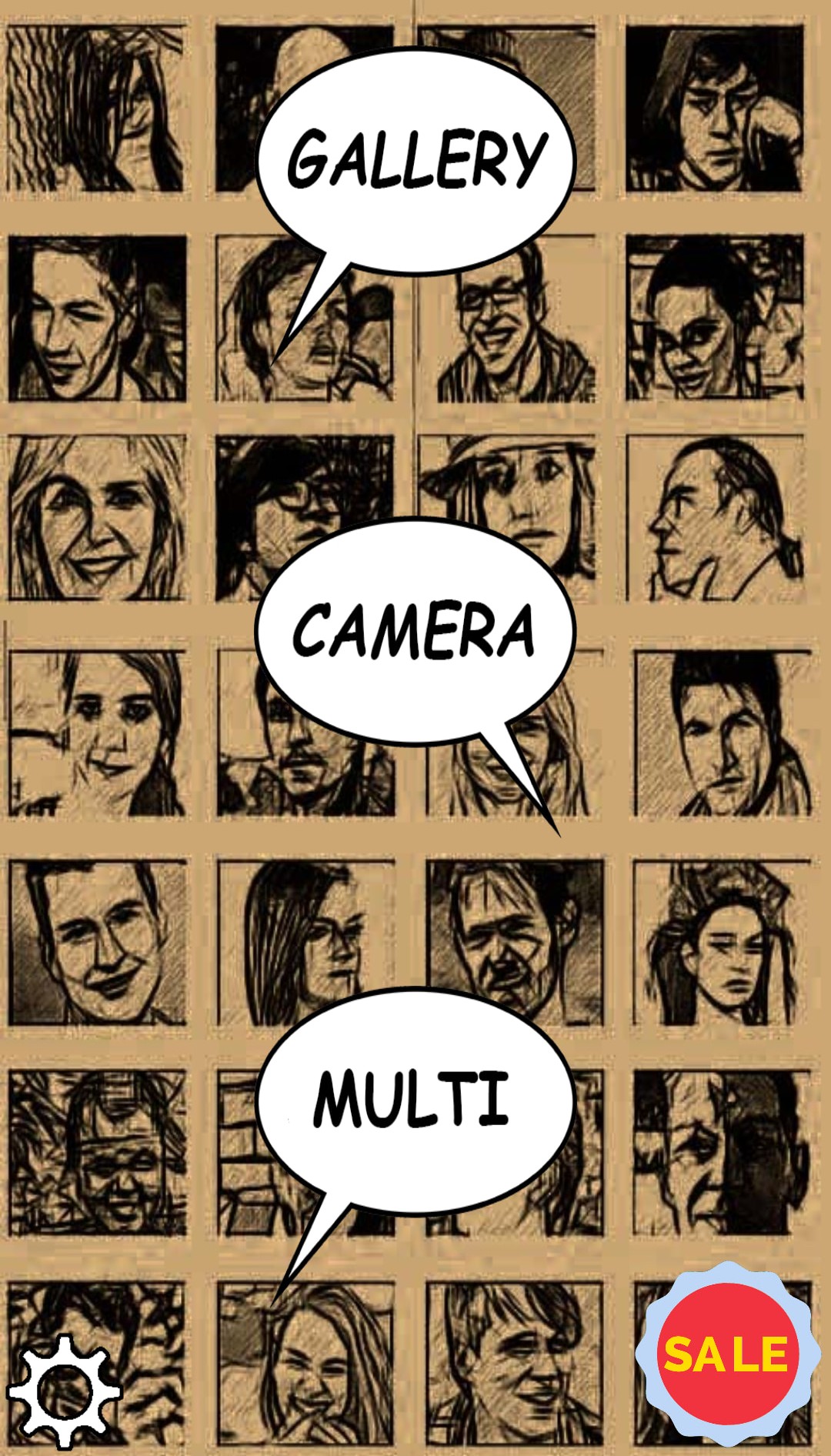 Interfaz de inicio de Comica