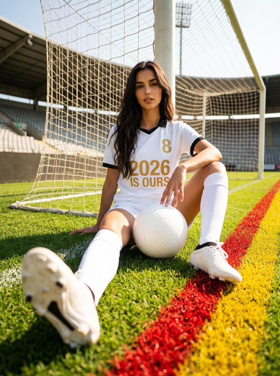 Fashionable fan on the pitch AI filter