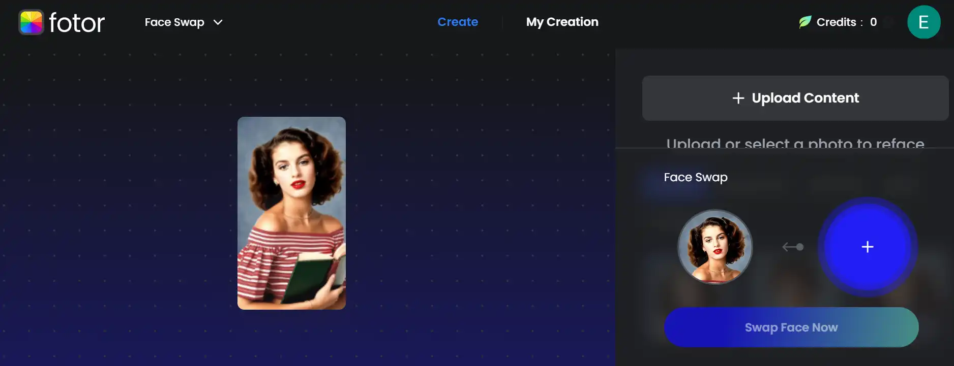 con cambio de rostro