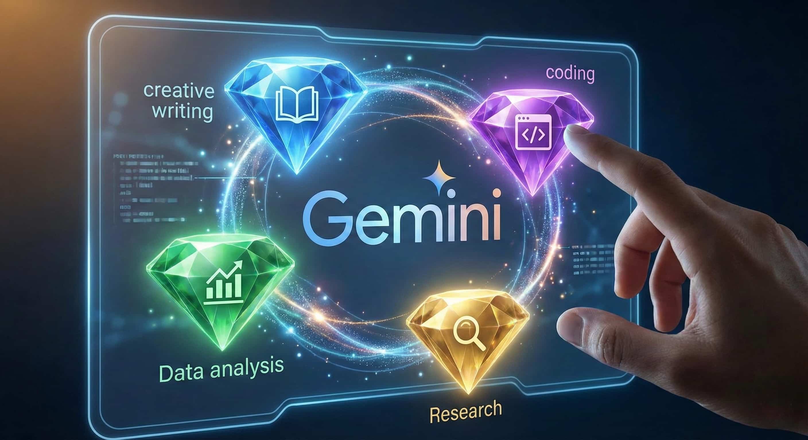 Ilustración de los Gems de Gemini