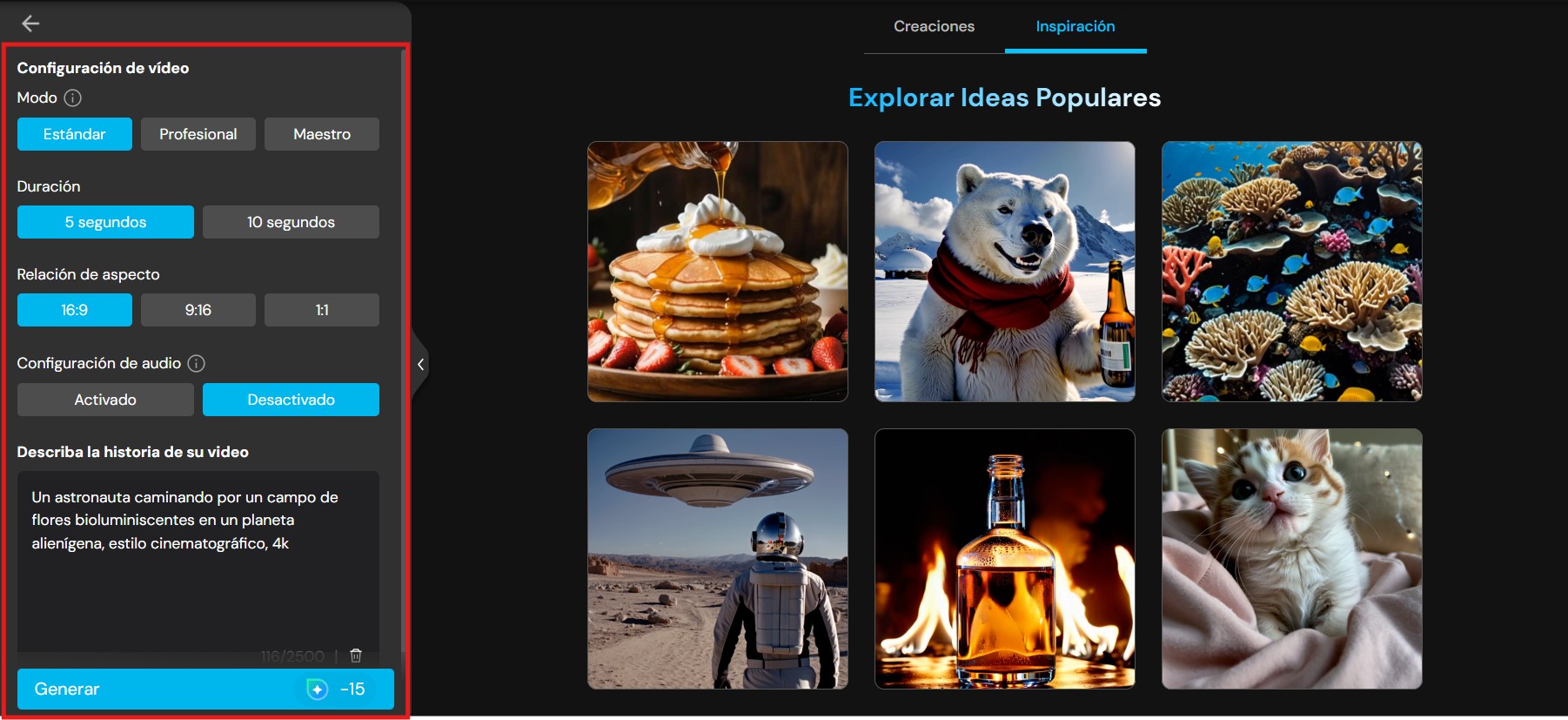 Imagen del generador de videos con IA de MyEdit
