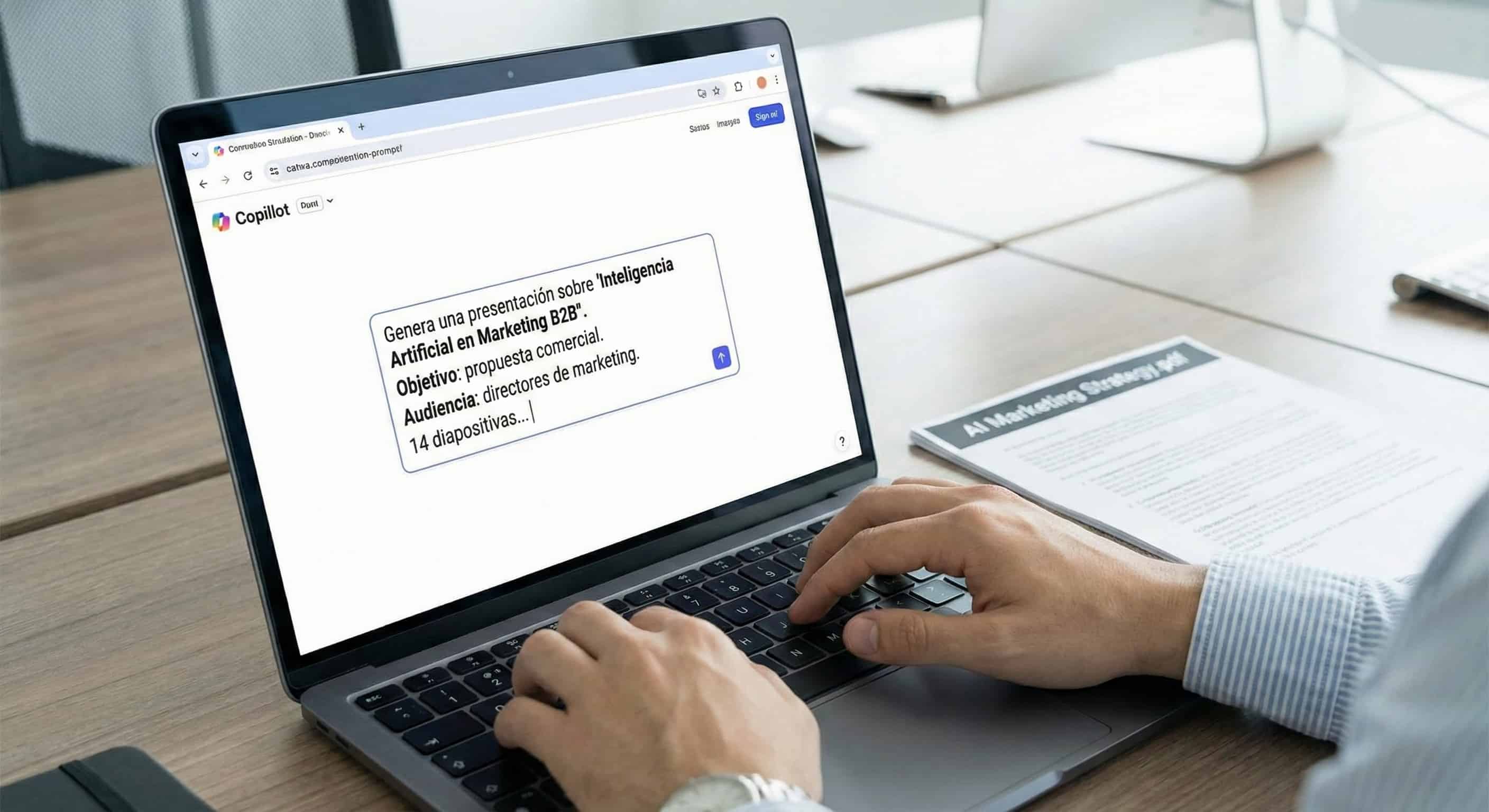 Imagen que ilustra el tercer paso para crear un PPT con inteligencia artificial