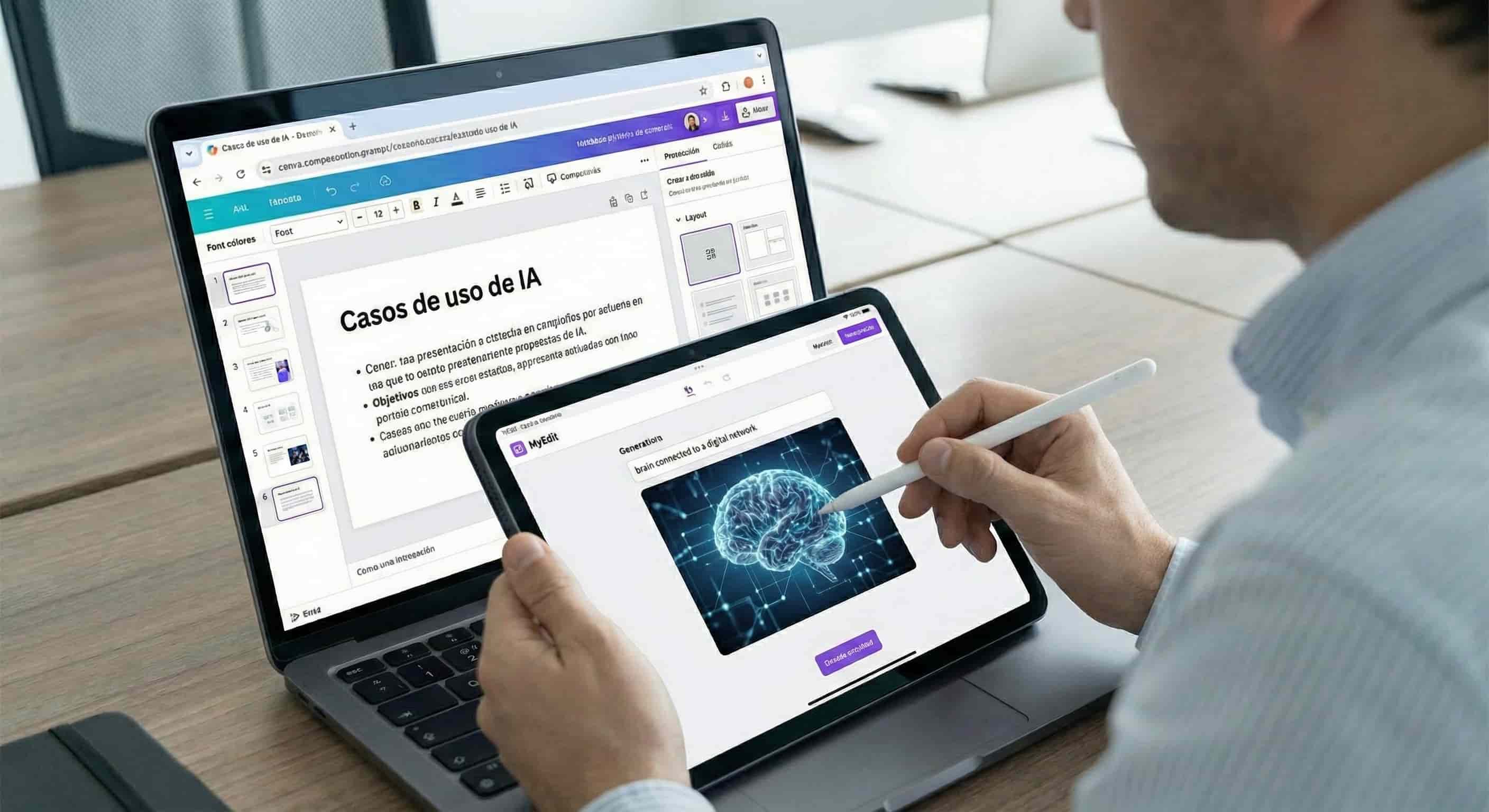 Imagen que ilustra el quinto paso para crear un PPT con inteligencia artificial