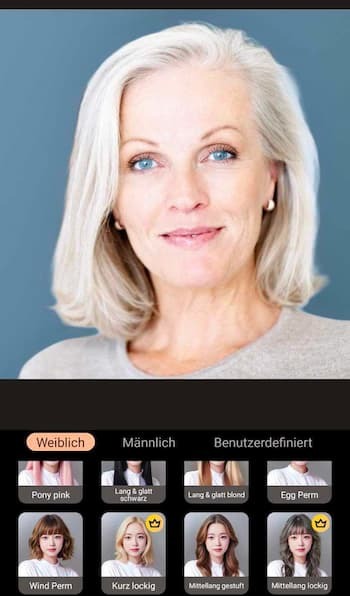 PhotoDirector - Frisuren testen