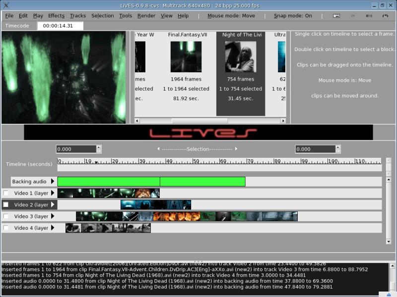 LiVES Interface