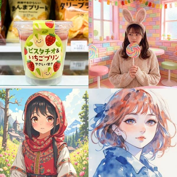 MyEditで生成したai画像生成の例