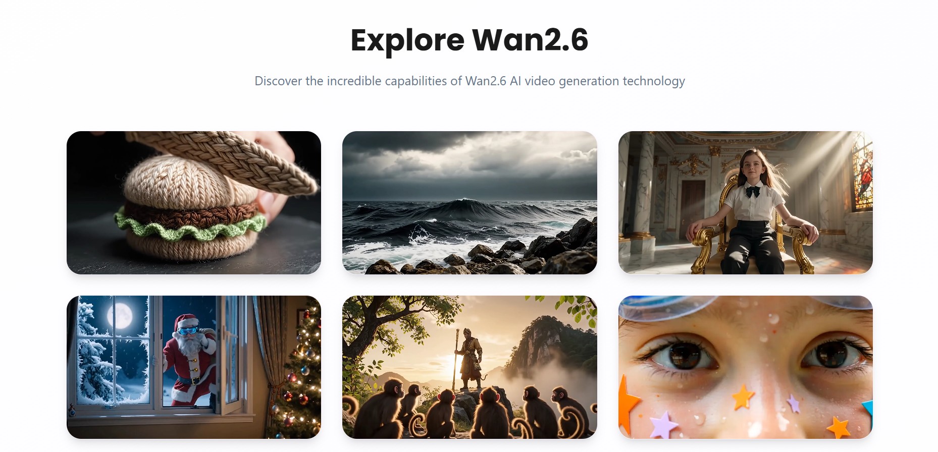 Screenshot del website oficial de Wan IA