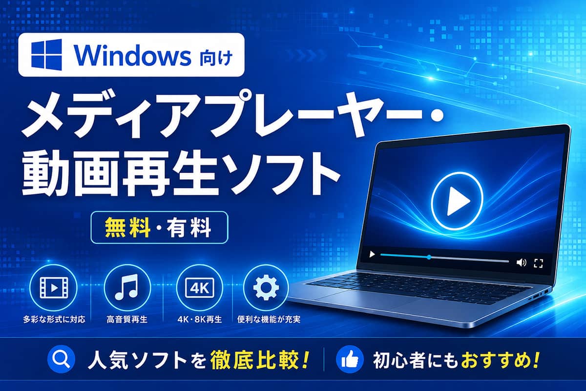 【2026年最新版】Windows向けメディアプレーヤー・動画再生ソフトおすすめ5選【無料・有料】