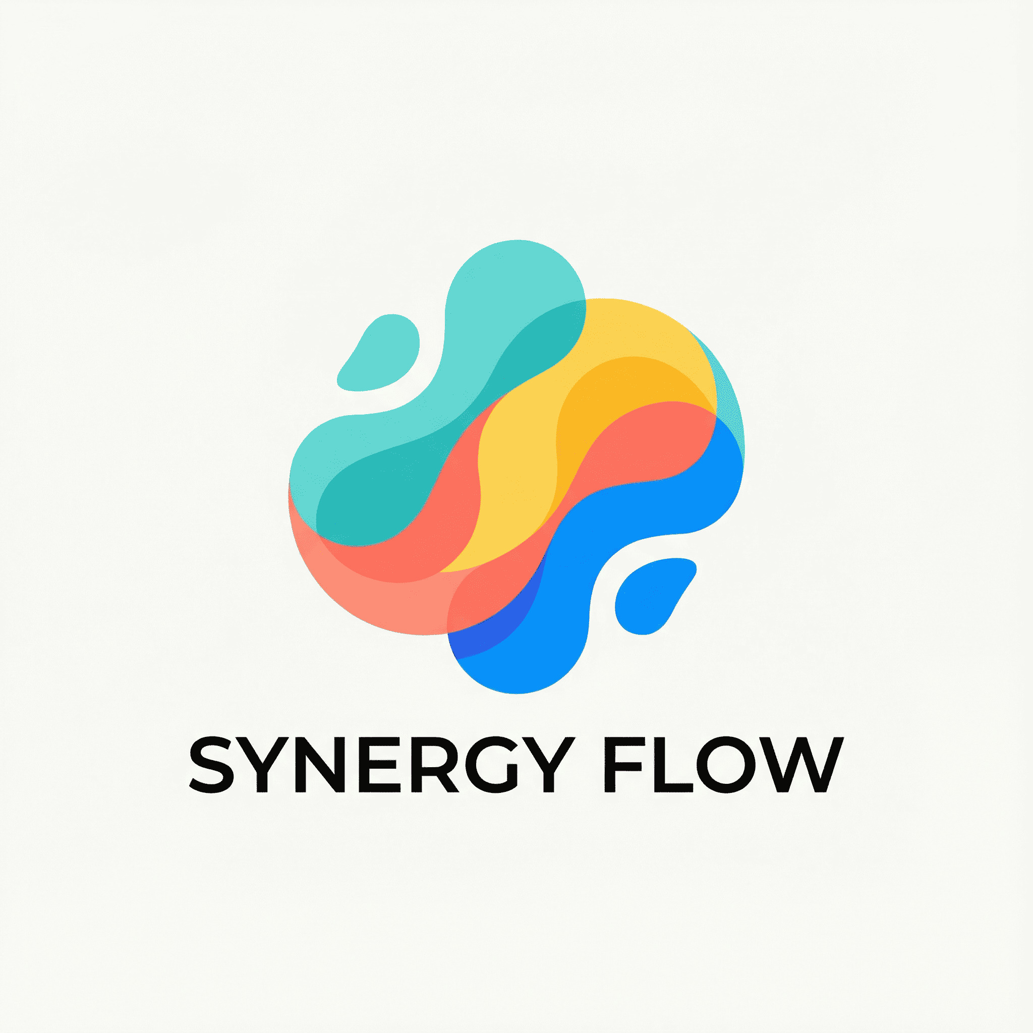 Abstract logo with fluid shapes AI-generated design