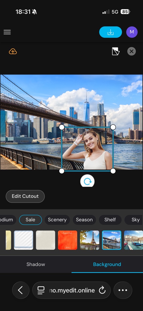 How to Add a Person to a Photo for Free on iPhone and Android with MyEdit