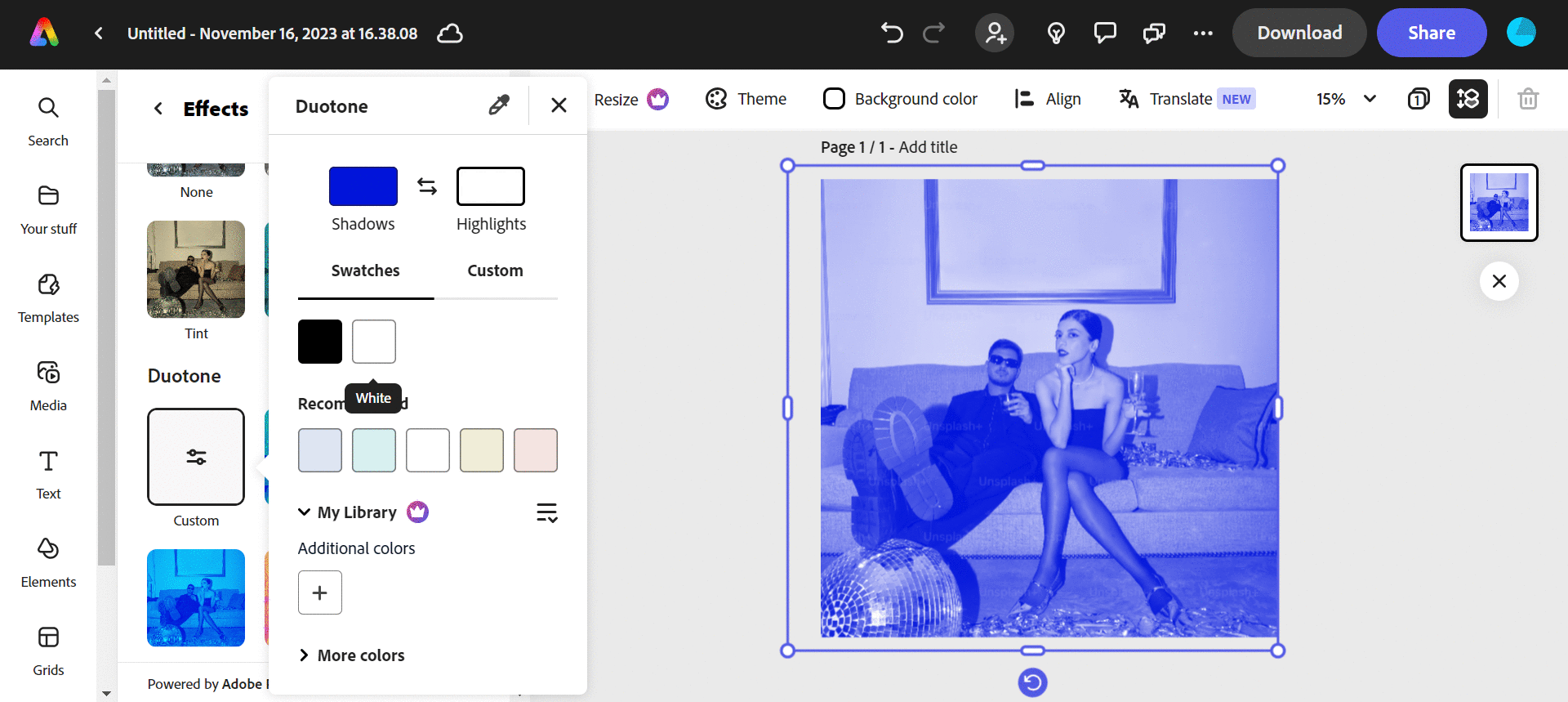 Poner filtros de caricatura a una foto