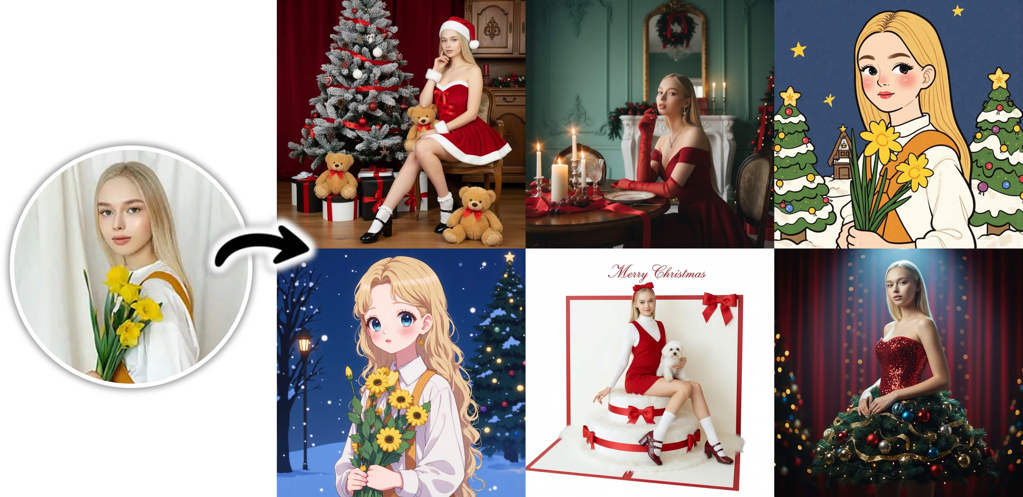 AI art filter for Christmas Images