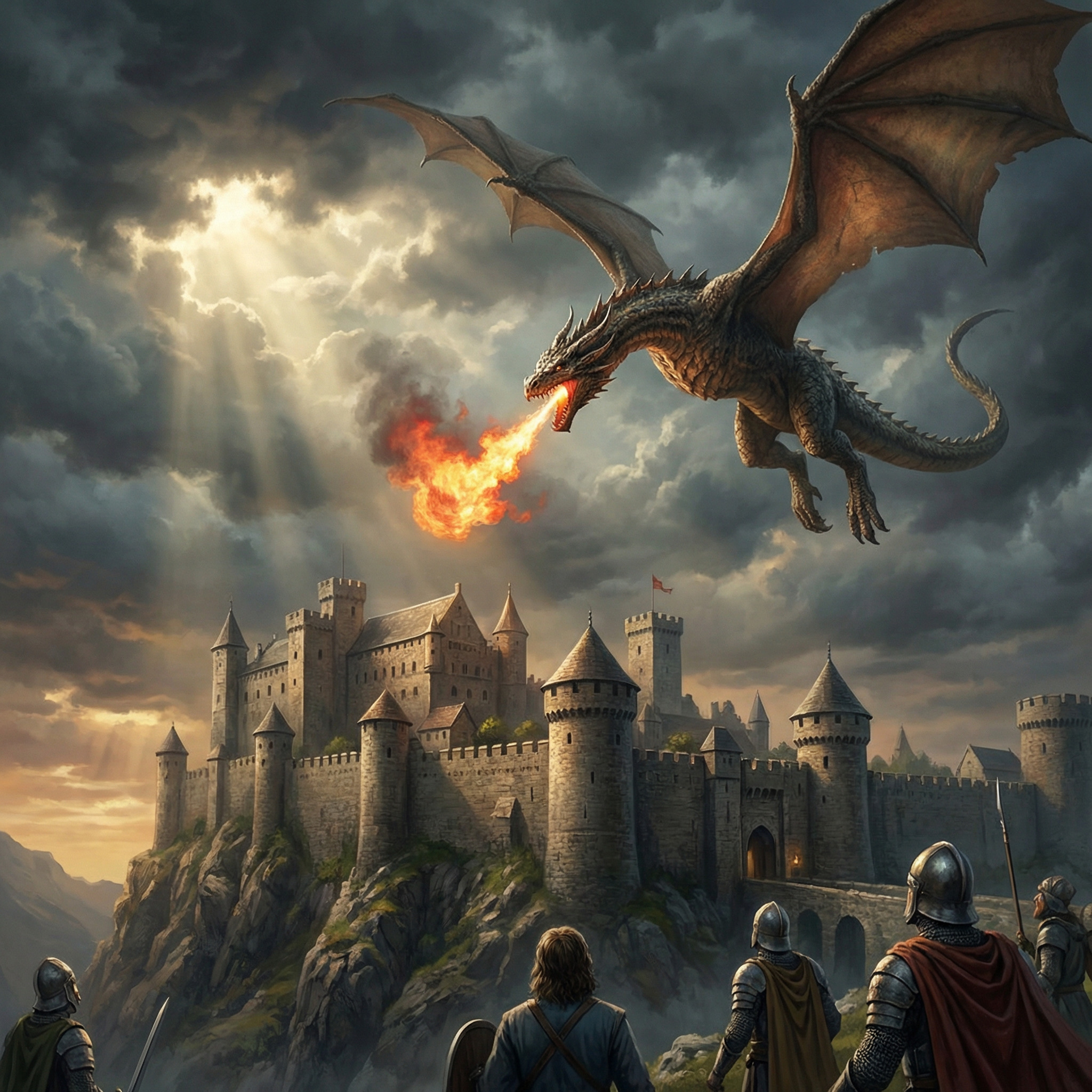 Dragon et château IA