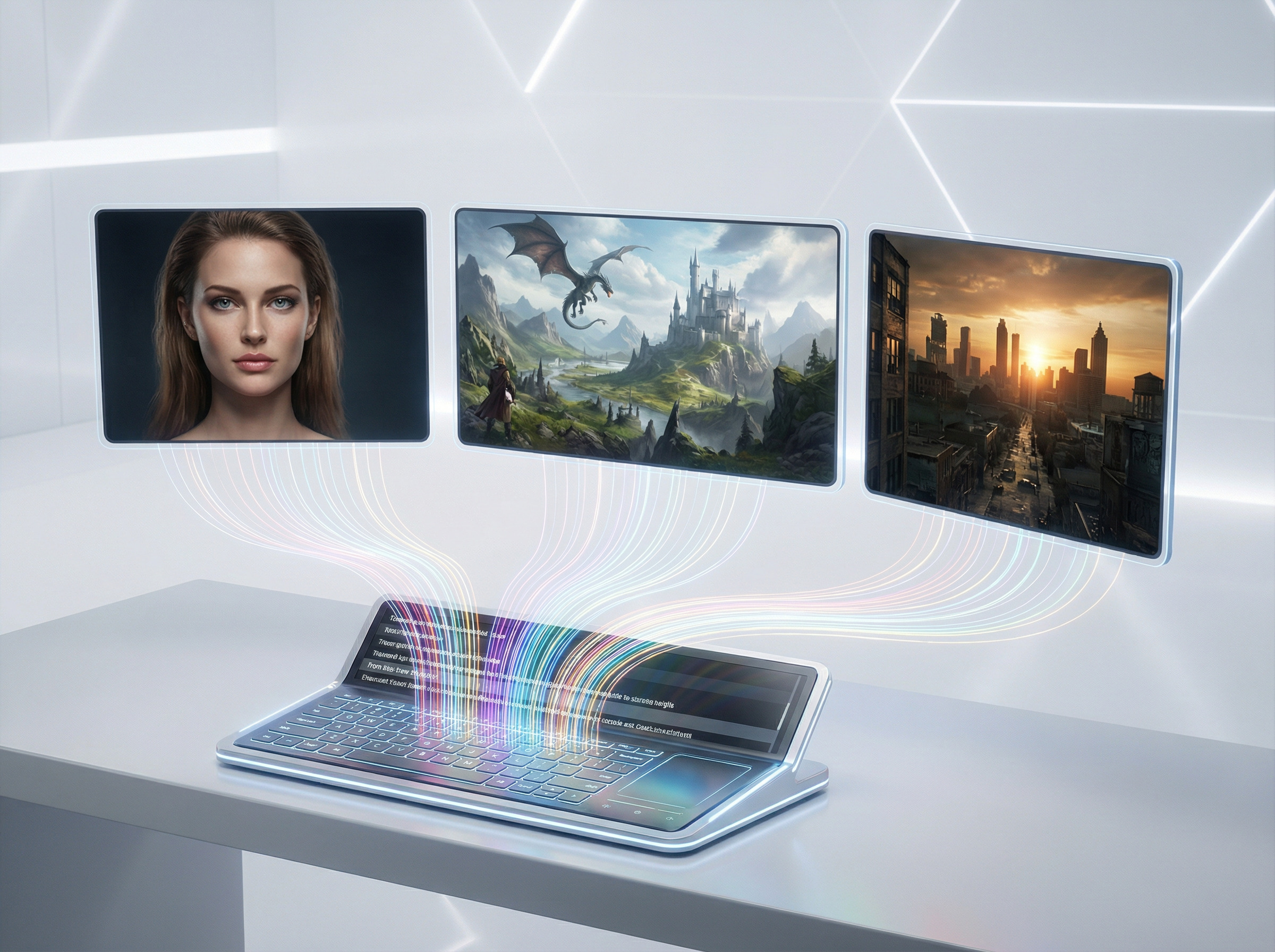 AI art prompt examples generating realistic and fantasy images