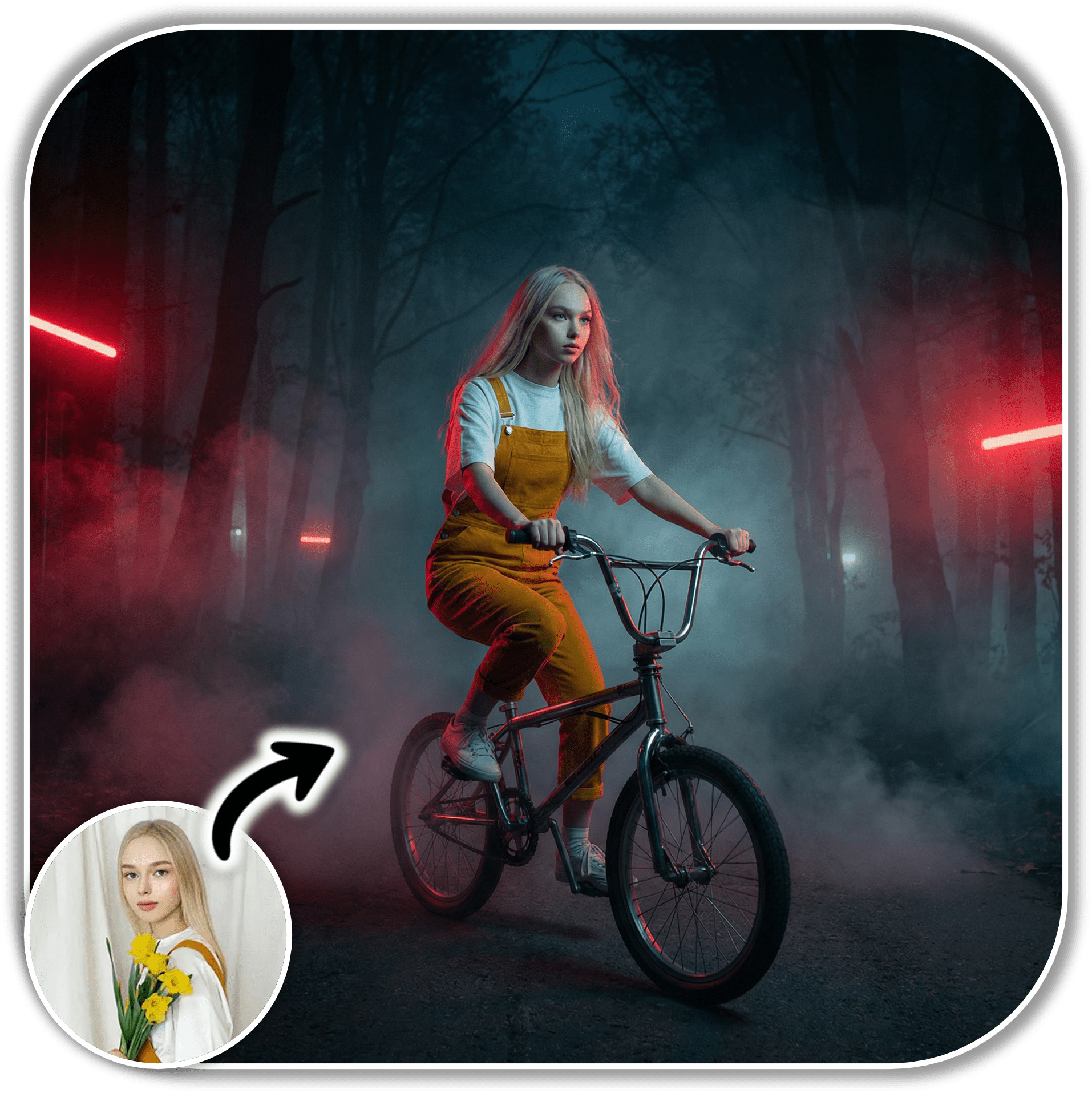 AI art filter for Stranger Things style images