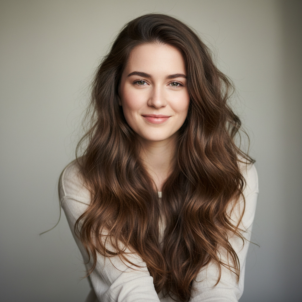 Original portrait used as face reference for AI outdoor garden bridal photo