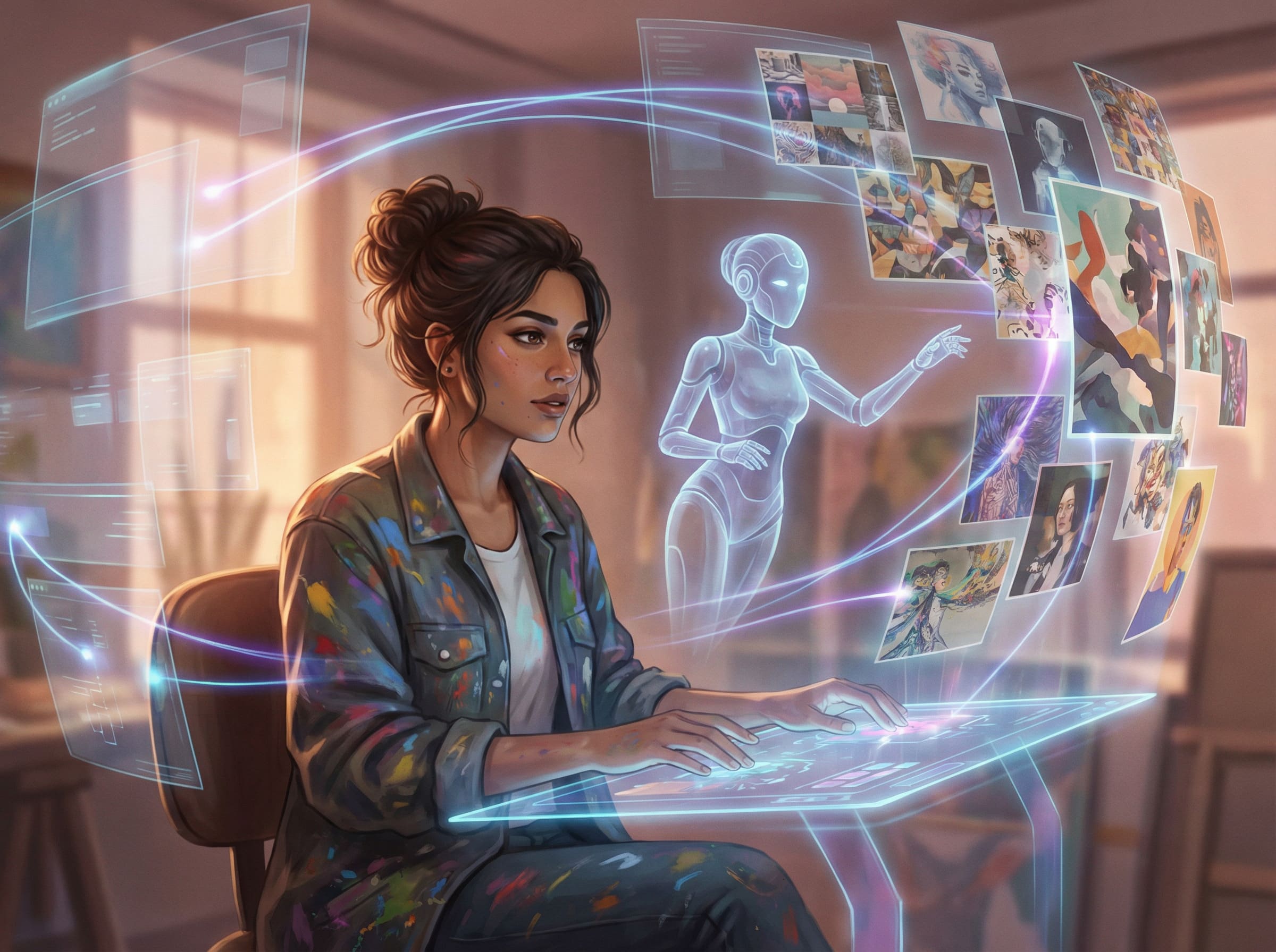 AI-generated human collage examples showcasing creativity