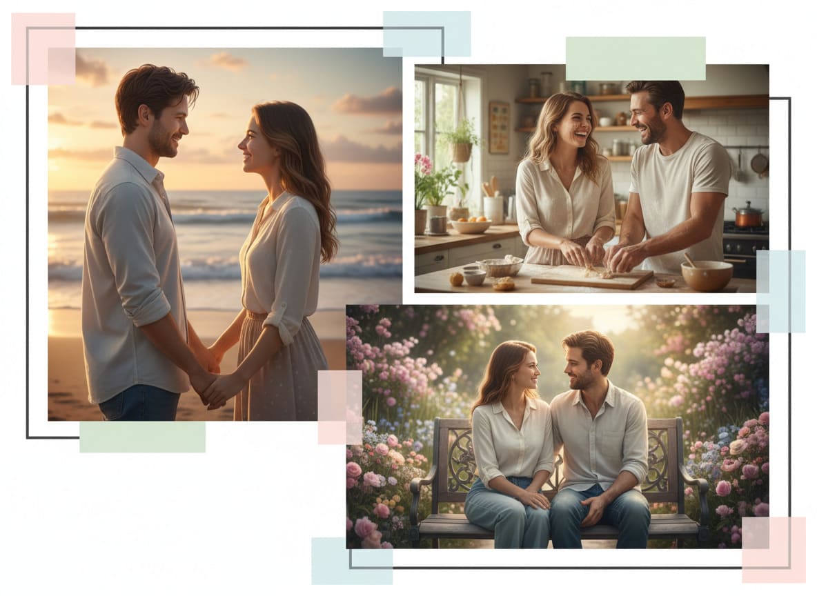 Example of AI-Generated Couple Photo Using Prompts
