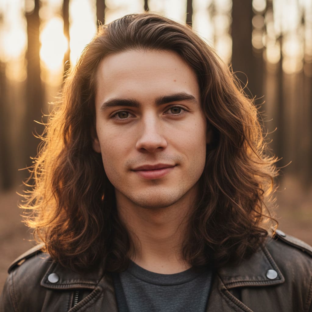 Original portrait used as face reference for AI groom getting ready candid photo