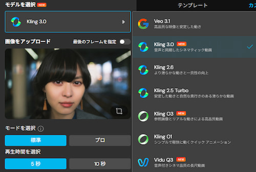 文字から動画生成サンプル