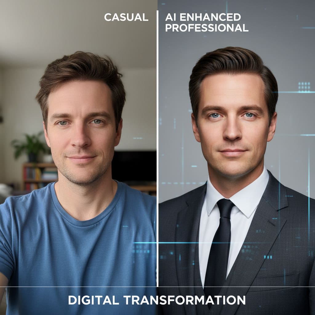 AI-generated professional headshot of a man in business attire