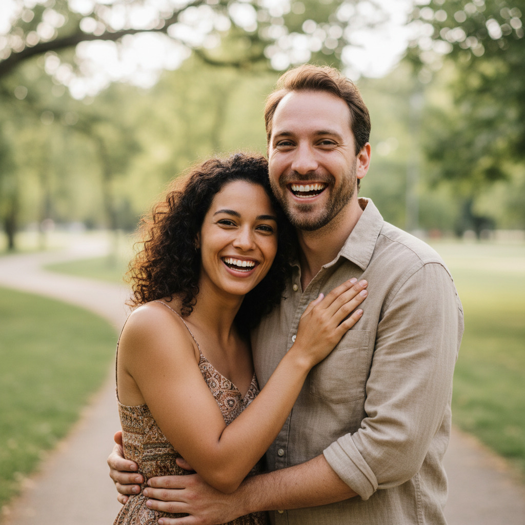 Original couple photo used as face reference for AI wedding reception dance generation