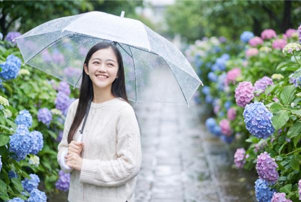 AI アートで生成した紫陽花ポートレート