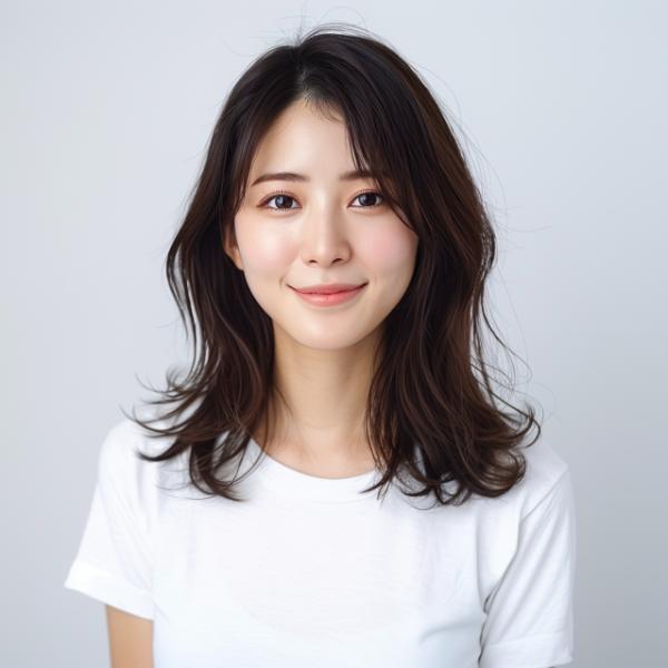 韓国風紫陽花ポートレート 元の写真