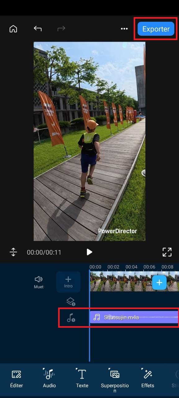 ajouter de la musique de fond sur powerdirector