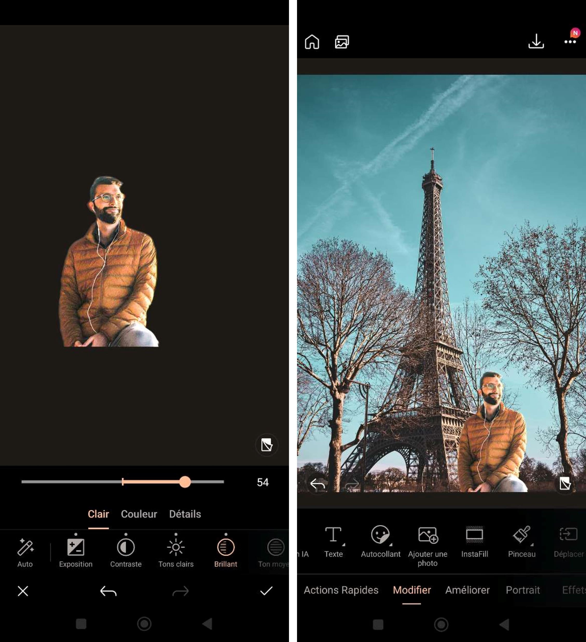 Finaliser l'ajout d'une personne sur une photo avec PhotoDirector
