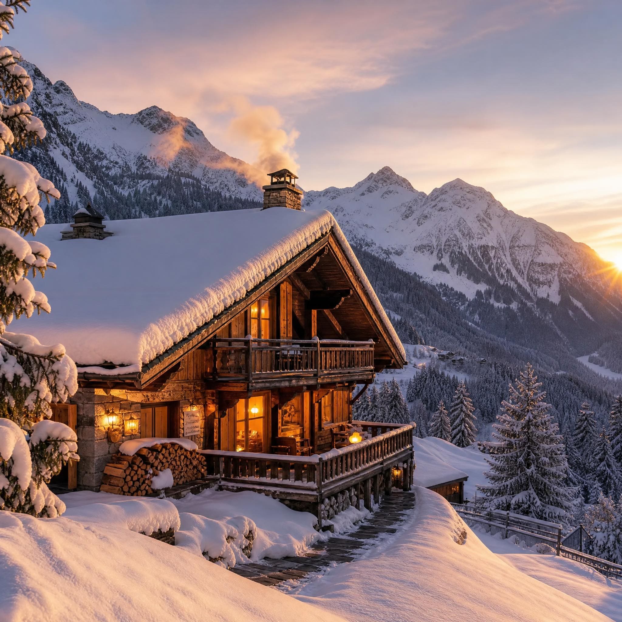 Chalet Alpin en Hiver