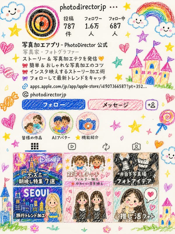 落書き風加工の参考画像