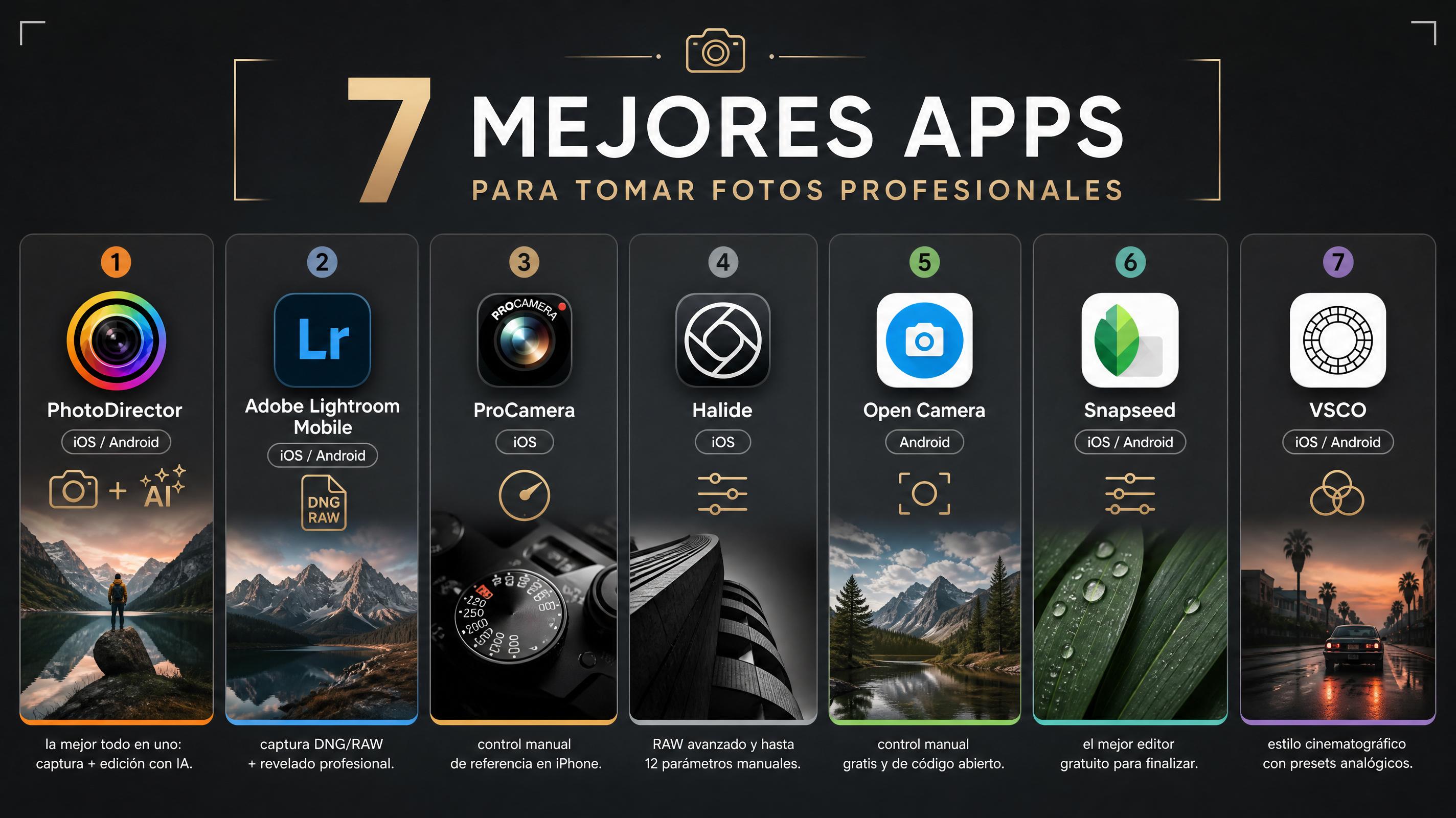Mejores apps para tomar fotos profesionales con el móvil