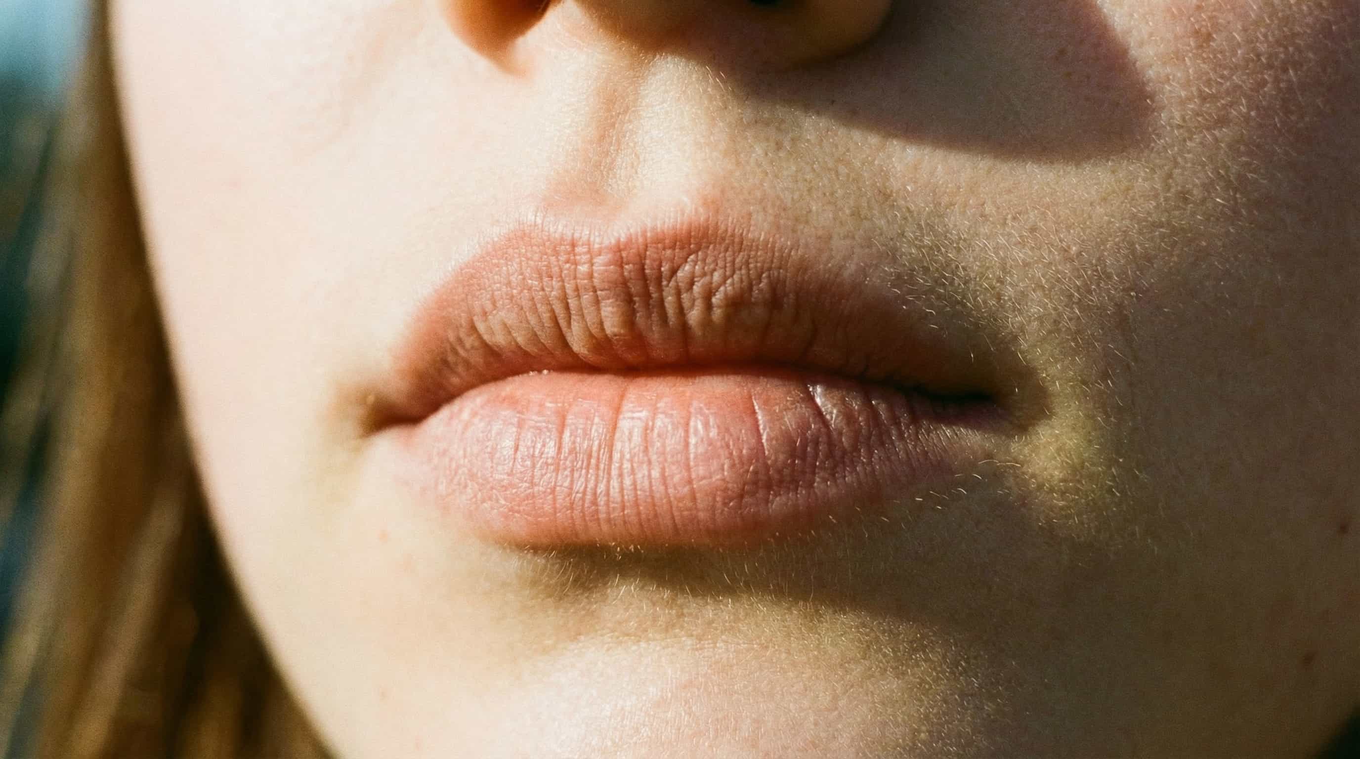 Arrugas en el labio superior de una persona relativamente joven