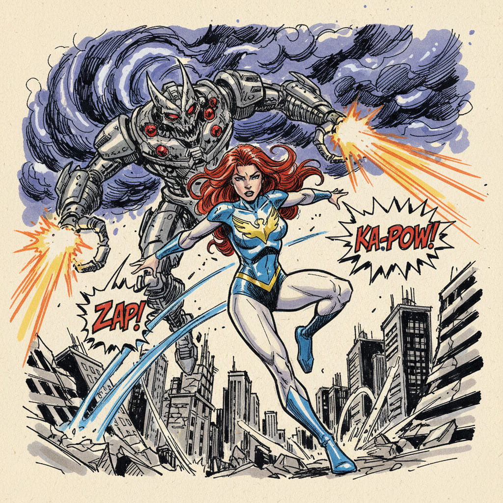 Sketch for digital art or comic