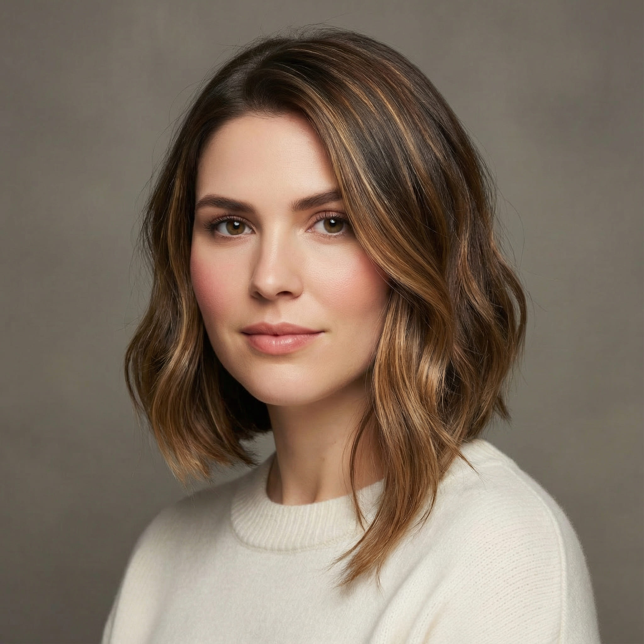 AI-generated asymmetrical bob hairstyle using Gemini AI