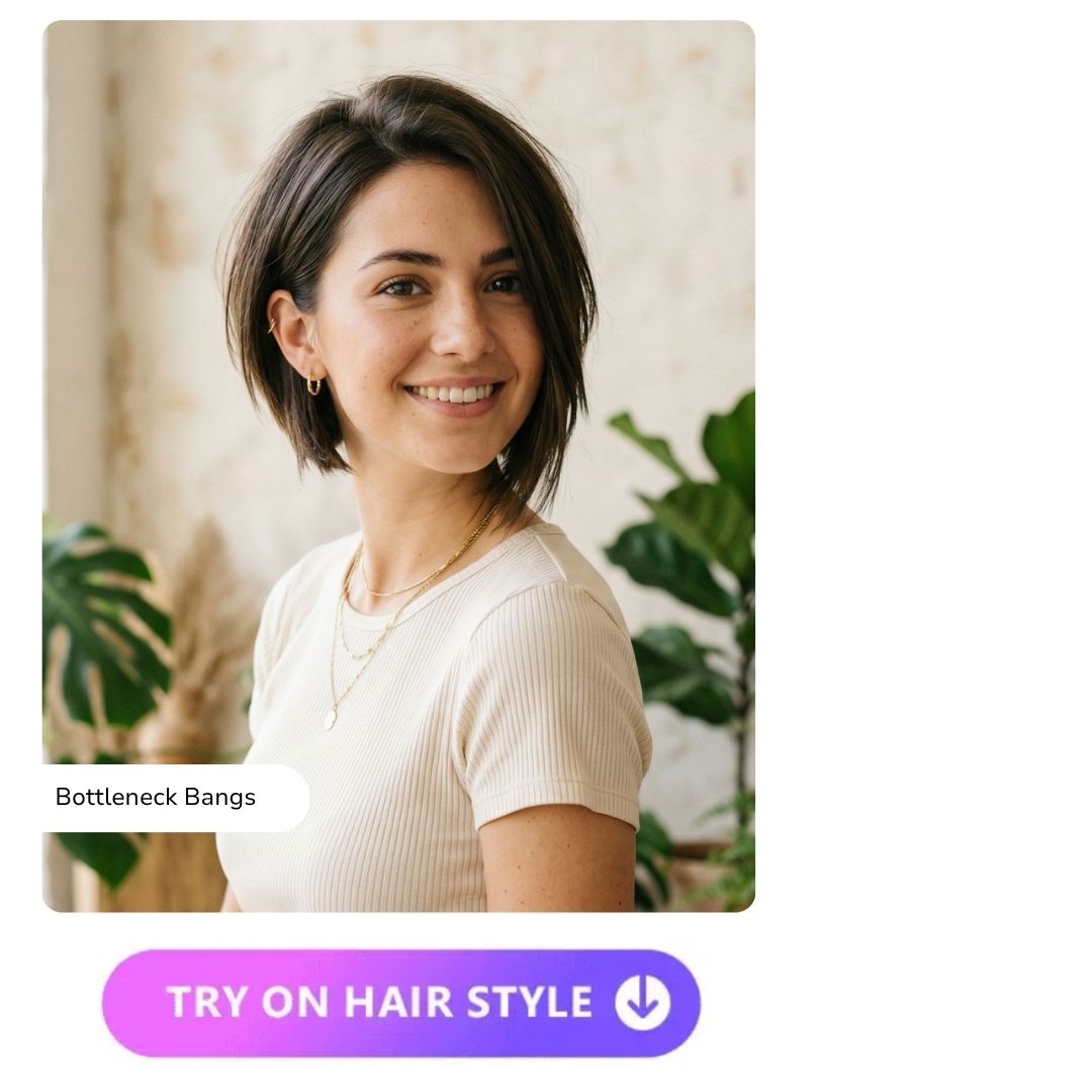 Asymmetrical Bob for Round Faces