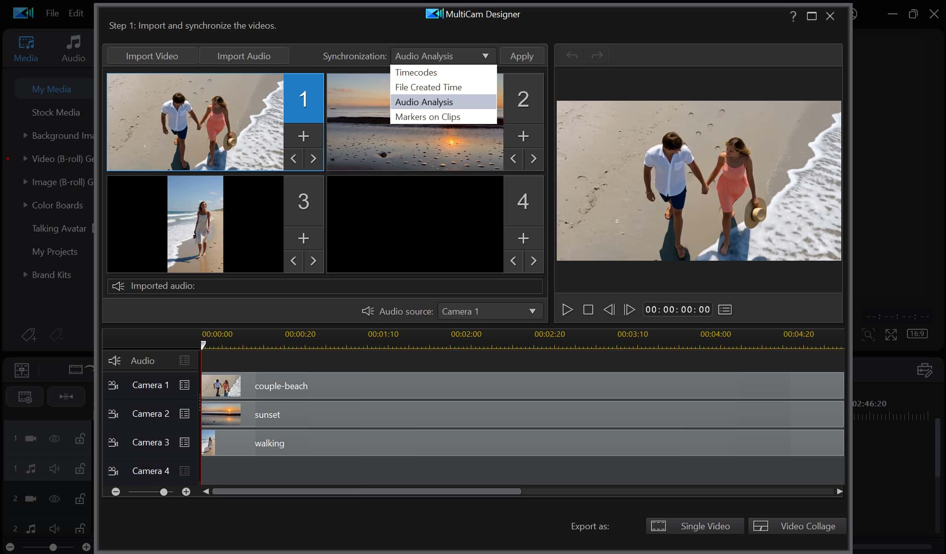 PowerDirector - Multicam Designer, Audio Analysis